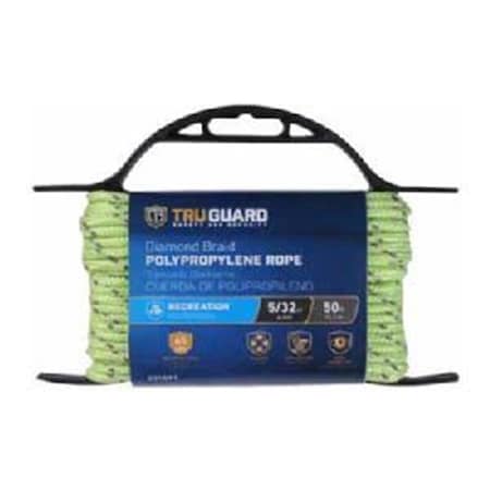 Mibro 0.12 in. x 50 ft. Tru Guard Ref Rope, Lime 231591